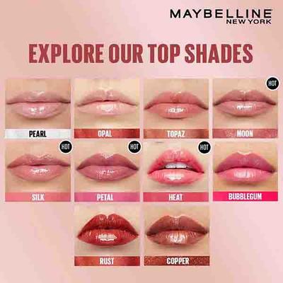 Maybelline New York Lifter Gloss Moisturizing, Tinted Lip Gloss With Hyaluronic Acid, Moon 5.4 ml - Lip Glosses