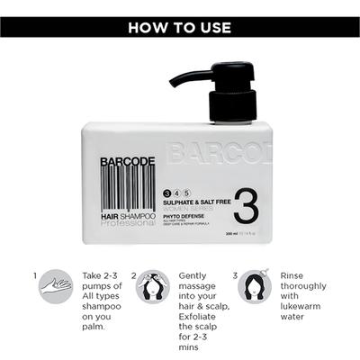 Barcode Professional Hair Shampoo Sulphate & Salt Free (BCSH001) 300 ml - Shampoos
