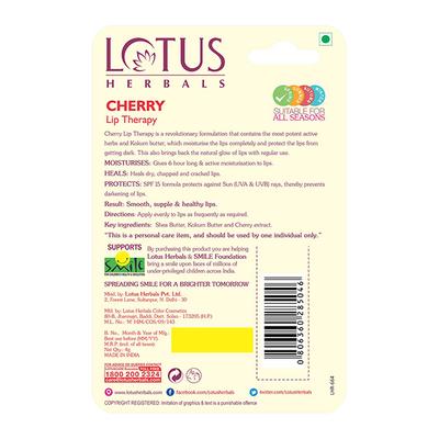 Lotus Herbals Lip Therapy Cherry 4 Gm - Lip Balms