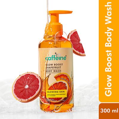 mCaffeine Glow Boost Grapefruit Body Wash - Fruity Grapefruit Aroma, Vitamin C Rich & 5% Glycerine 300 ml - Shower Gels & Body Wash