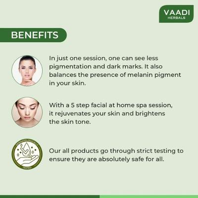 Vaadi Herbals Lemongrass Anti-Pigmentation SPA Facial Kit With Cedarwood Extract 70 gm - Facial Kits
