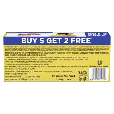 Lifebuoy Lemon Fresh Soap (Buy 5 Get 2 Free) 875 gm - Soaps