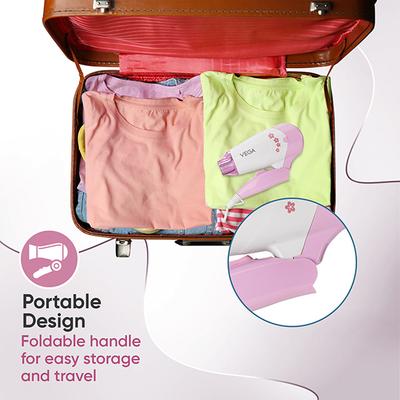 VEGA Insta Glam 1000w Foldable Hair Dryer (VHDH-20) Pink 1 gm - Hair Dryers