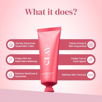 Clayco Matcha Enzyme Scrub for Dead Skin Removal 70 gm - Scrubs & Exfoliants