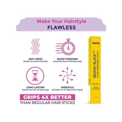 Sanfe Quick Slick Hair Finishing Stick for frizzy and Baby hair Fix 12 ml - Hair Serums