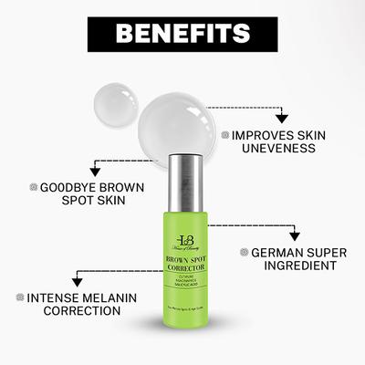 House of Beauty Brown Spot Corrector For Uneven Skin, Melasma, Acne with Salicylic, Niacin 15ml - Bb & Cc Creams