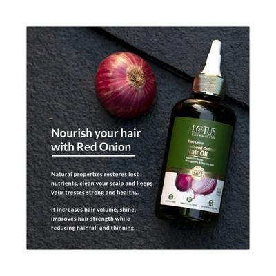 Lotus Botanicals Red Onion Hair Fall Control Hair Oil 200 ml - Hair Oils