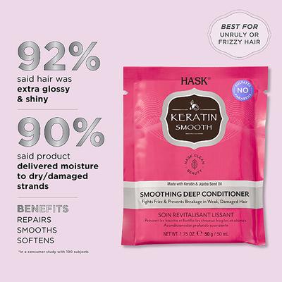 Hask Keratin Smoothing Deep Conditioner 50 gm - Hair Masks & Packs