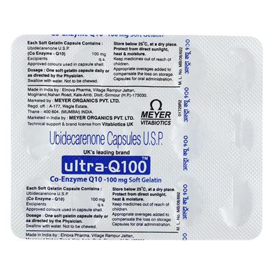 Ultra Q 100mg Capsule 15'S - Supplements-Sup