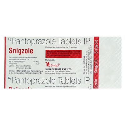 SNIGZOLE 40mg Tablet 10's - Ulcer/Reflux/Flatulence-Aaa