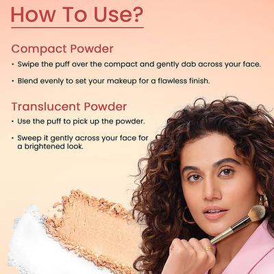 Swiss Beauty Matte & Set Duo Compact-Ivory 10 gm - Compact Powder