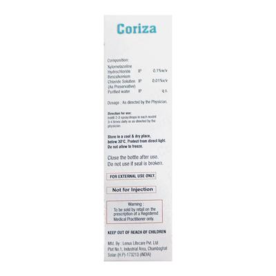CORIZA Nasal Spray 10ml - Nasal Congestion-Nas