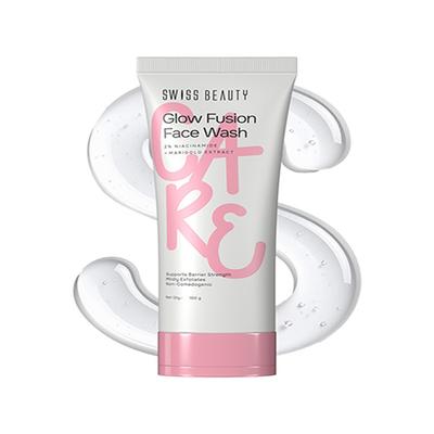 Swiss Beauty Care Glow Fusion Face Wash, Deep Yet Gentle Cleanse, 2% Niacinamide & Marigold Extract 100 gm - Face Wash & Cleansers