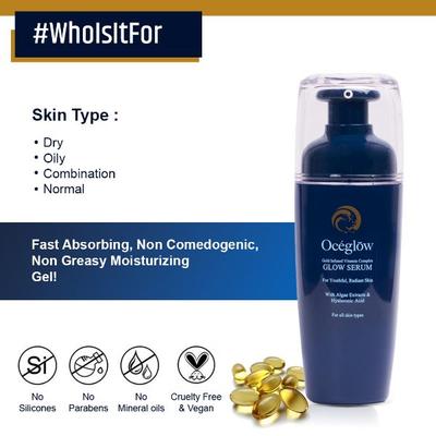 Oceglow Face Serum for Youthful & Radiant Skin Women & Men, With Gold Vitamin Complex & Ceramides 30 ml - Face Serum