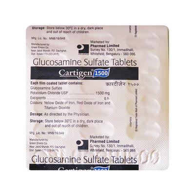 Cartigen 1500mg Tablet 15'S - Supplements-Sup