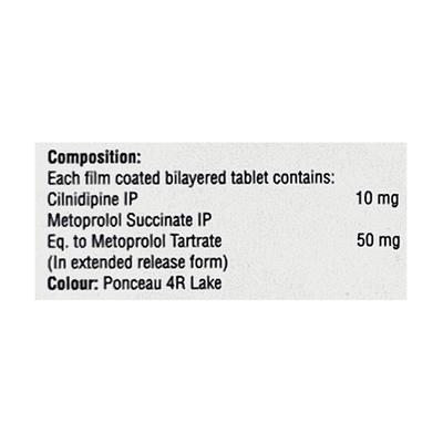CILNEP M 50 Tablet 10's - Hypertension-Bet