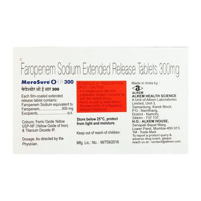 MEROSURE O ER 300 Tablet 10's - Bacterial Infections-OAB