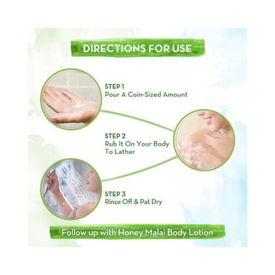 Mamaearth Honey Malai Body Wash with Honey & Malai for Nourishing Glow 300 ml - Shower Gels & Body Wash