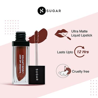 Sugar Cosmetics Smudge Me Not Liquid Lipstick - 12 Don Fawn 4.5ml - Liquid Lipsticks