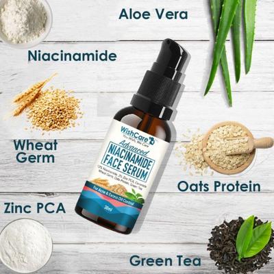 WishCare 12% Niacinamide Serum for Acne- Acne Marks- Blemishes & Oil Balancing with 2% Zinc & Oats 30 ml - Face Serum