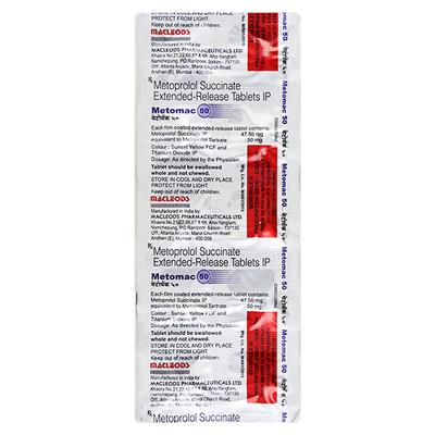 Metomac 50mg Tablet 10'S - Hypertension-Bet