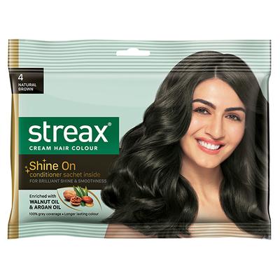 Streax Hair Colour - Natural Brown (25gm+20ml) 1's - Crème