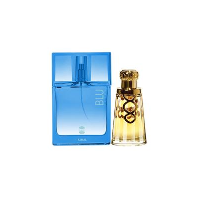 Ajmal Blu Femme EDP Floral Woody Perfume And Khallab EDP Woody Oudh Perfume 100 ml - Perfumes (Edt/Edp)