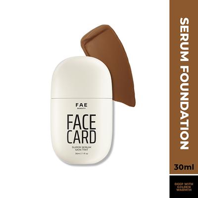 FAE Beauty Face Card Serum Skin Tint- Skin-like Foundation, Shade - 91W - Warm 30 ml - Foundation