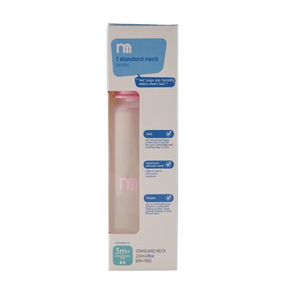 Mothercare Narrow Neck Bottle - Pink 250 ml - Feeding & Nursing