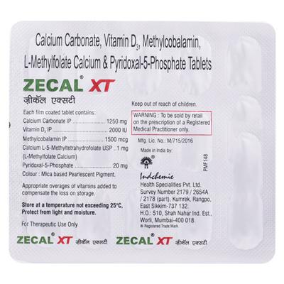 ZECAL XT Tablet 15's - Supplements-Vam