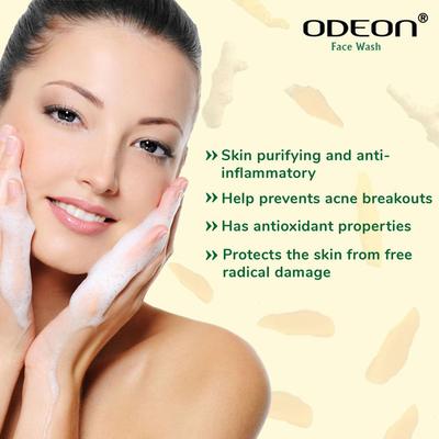 Odeon Face Wash Turmeric + Lemon + Papaya + Neem X 4Pcs 200 ml - Face Wash & Cleansers