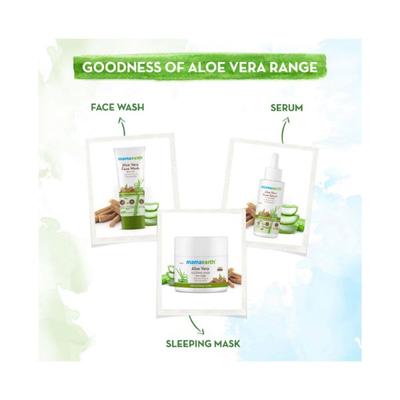 Mamaearth Aloe Vera Sleeping Mask Night Cream with Aloe Vera & Ashwagandha for a Youthful Glow 100 gm - Masks & Peels