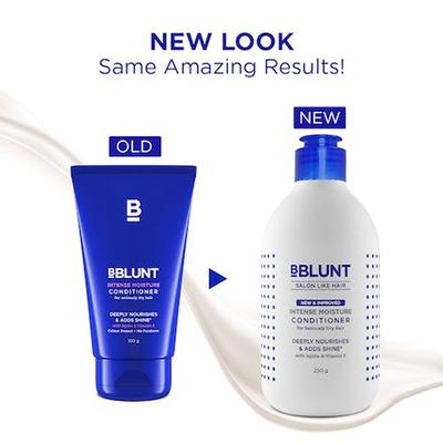 BBlunt Intense Moisture Conditioner Deeply Nourishes & Adds Shine with Vitamin E & Jojoba 250gm - Conditioners