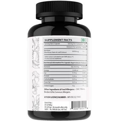 Vitaminhaat Bamboo Bambusa Extract For Hair Skin Nails Health Support Capsules 60's - Hair & Skin