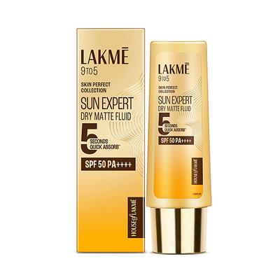 Lakme Fluid SPF 50 PA++++ In-Vivo tested Sunscreen With 1% Niacinamide & Ceramide,for Oily Skin 50ml - Body Sunscreen