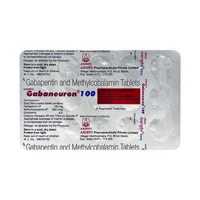 GABANEURON 100 Tablet 15's - Neuropathic Pain-Dru