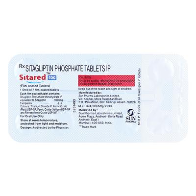 SITARED 100 Tablet 7's - Diabetes-Ant