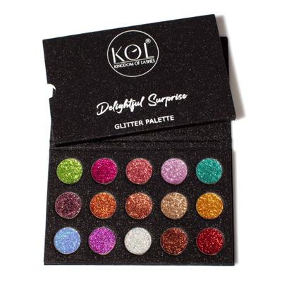 Kingdom Of Lashes - Delightful Surprise X15 Pressed Glitter - Eyeshadow Palette 1's - Eye Shadow Palettes