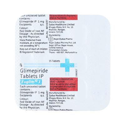 Euglim 1mg Tablet 15'S - Diabetes-Ant