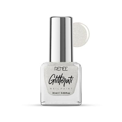 Renee Glitterati Nail Paint - White Sparkle 10 ml - Nail Polish