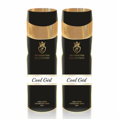 TC Cool Girl Body Spray - Pack of 2 x 200 ml - Women Perfumes (Edt/Edp)