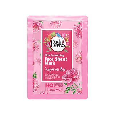 Buds & Berries Bulgarian Rose Sheet Mask Pouch 25 gm - Sheet Masks
