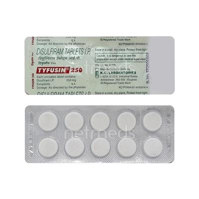 Tyfusin 250mg Tablet 10'S - Alcohol Addiction