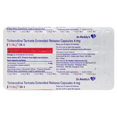 Torq SR 4mg Capsule 30'S - Bladder And Prostate Disorders-Dru