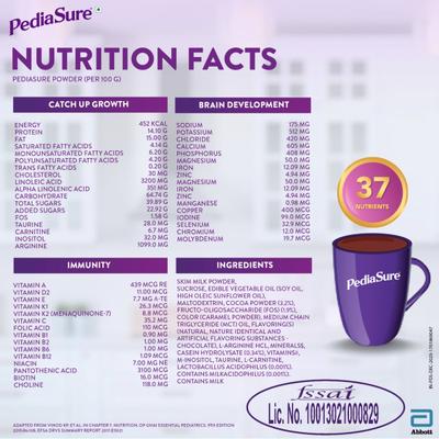 Pediasure Scientifically Designed Nutrition Health Drink Refill - Chocolate Flavour 200 g - Kids Nutrition