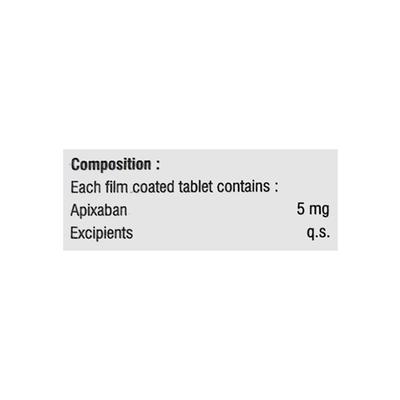 APIXAVAC 5 Tablet 10's - Blood Clot-Ant