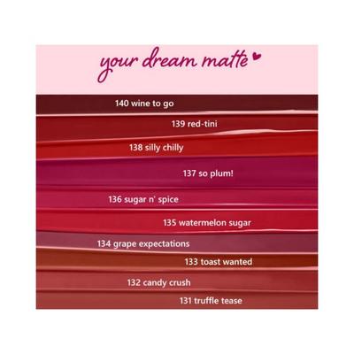 Plum Matte In Heaven Liquid Lipstick Non-drying Smudge Proof Wine to go 140 Deep Wine 4.5 ml - Liquid Lipsticks