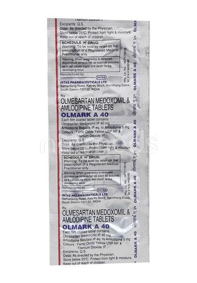 Olmark A 40mg Tablet 10'S - Hypertension-Ang