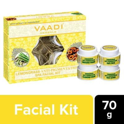 Vaadi Herbals Lemongrass Anti-Pigmentation SPA Facial Kit With Cedarwood Extract 70 gm - Facial Kits