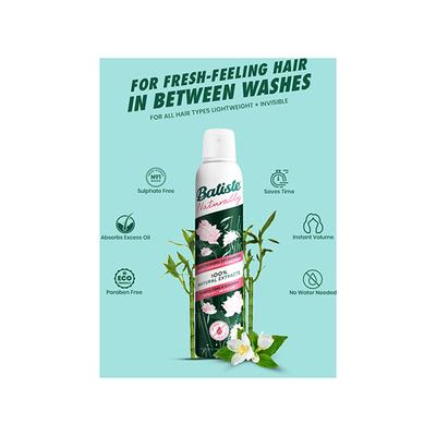 Batiste Naturally Bamboo Gardenia Dry Shampoo 200 ml - Dry Shampoos & Conditioners